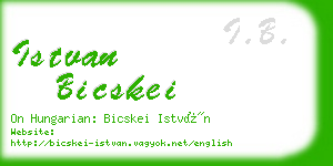 istvan bicskei business card